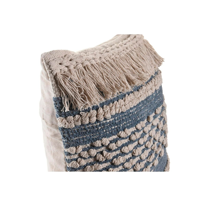 Pernă DKD Home Decor Albastru 45 x 10 x 45 cm Alb Boho