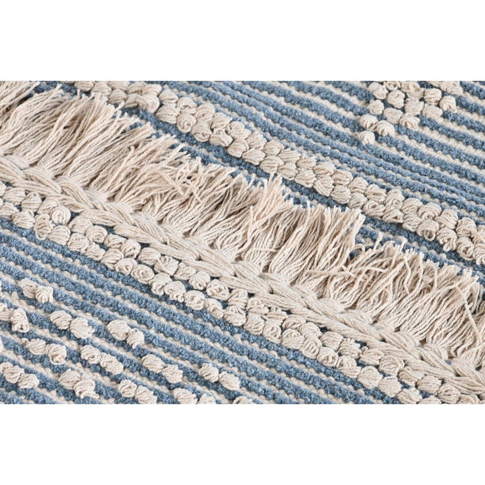 Covor DKD Home Decor 180 x 120 x 2 cm Albastru Bumbac Alb Boho