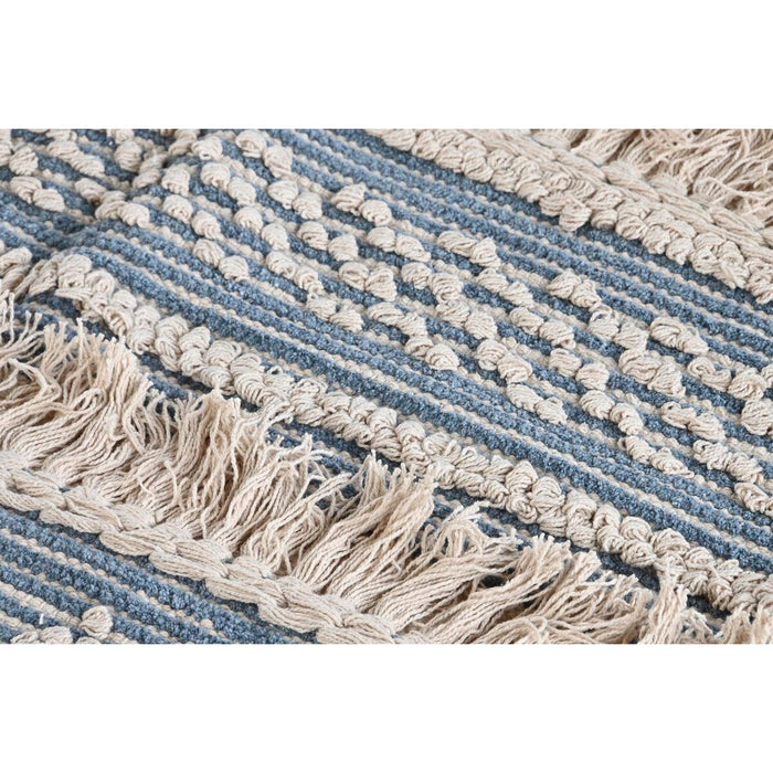 Covor DKD Home Decor 230 x 160 x 2 cm Albastru Bumbac Alb Boho