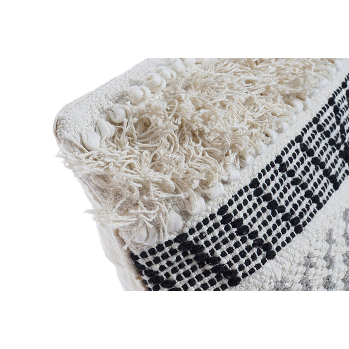 Pernă DKD Home Decor Negru Bej 45 x 10 x 45 cm Boho