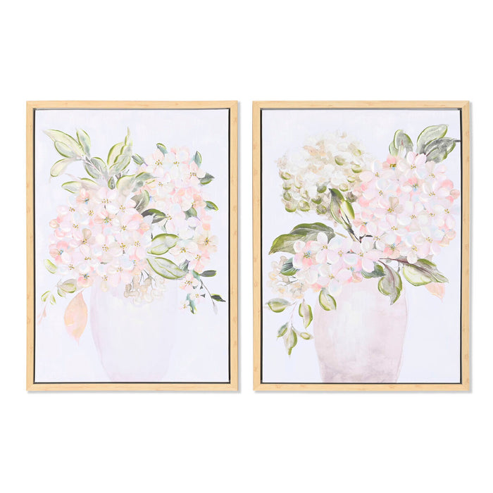 Tablou DKD Home Decor Vază 50 x 4 x 70 cm Romantic (2 Unități)