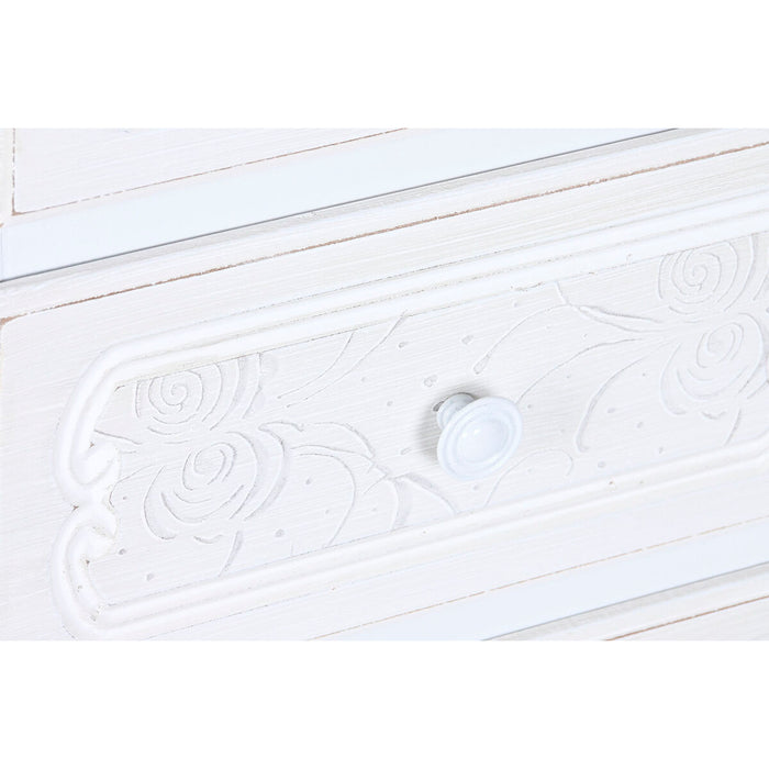 Dulap cu Sertare DKD Home Decor Alb Lemn Lemn MDF Romantic 40 x 36 x 100 cm 40 x 34 x 100 cm