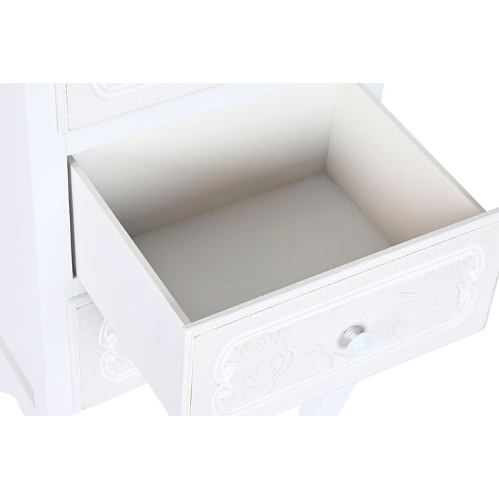 Dulap cu Sertare DKD Home Decor Alb Lemn Lemn MDF Romantic 40 x 36 x 100 cm 40 x 34 x 100 cm