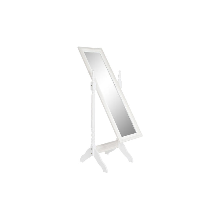 Oglindă independentă DKD Home Decor Oglindă Alb Lemn MDF (50 x 50 x 157 cm)