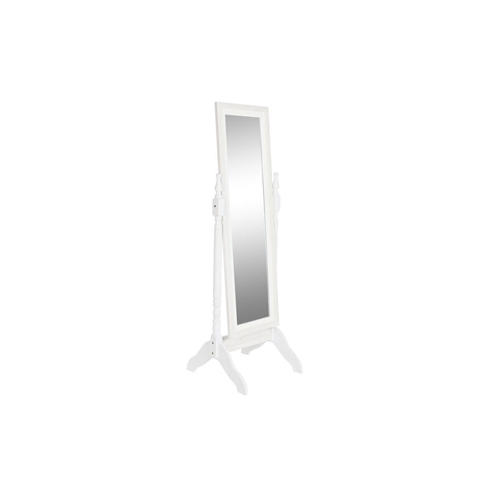 Oglindă independentă DKD Home Decor Oglindă Alb Lemn MDF (50 x 50 x 157 cm)