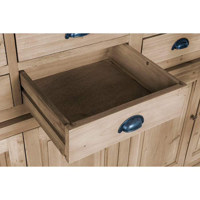 Raft DKD Home Decor Natural Geam Fier Pin Lemn Reciclat 180 x 47 x 238 cm