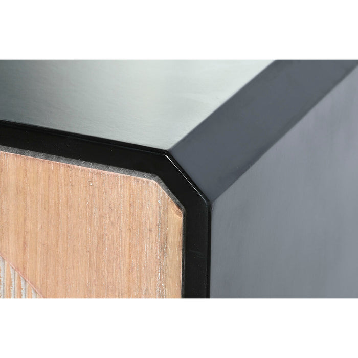 Noptieră DKD Home Decor 48 x 35 x 66 cm Natural Negru Lemn