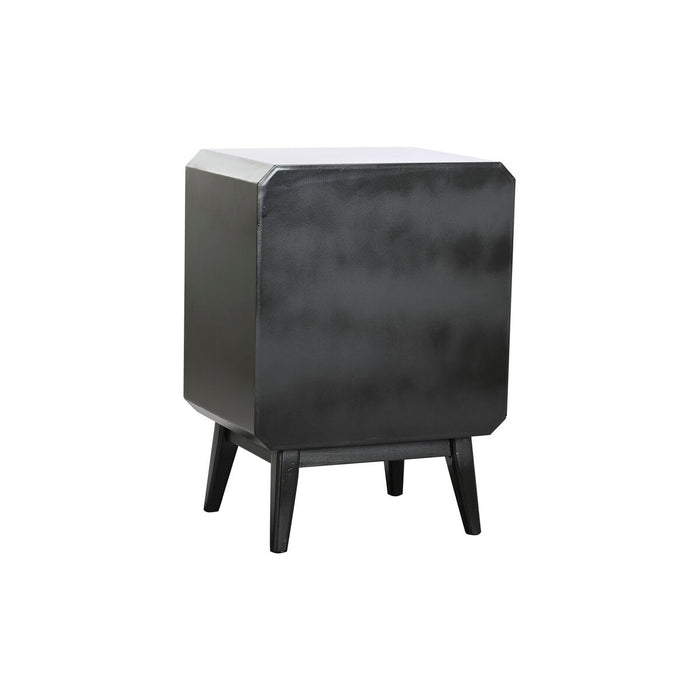 Noptieră DKD Home Decor 48 x 35 x 66 cm Natural Negru Lemn