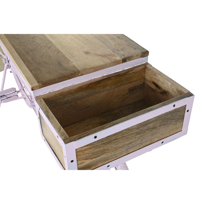 Consolă DKD Home Decor Bicicletă 180 x 41 x 94 cm Roz deschis Fier Lemn de mango