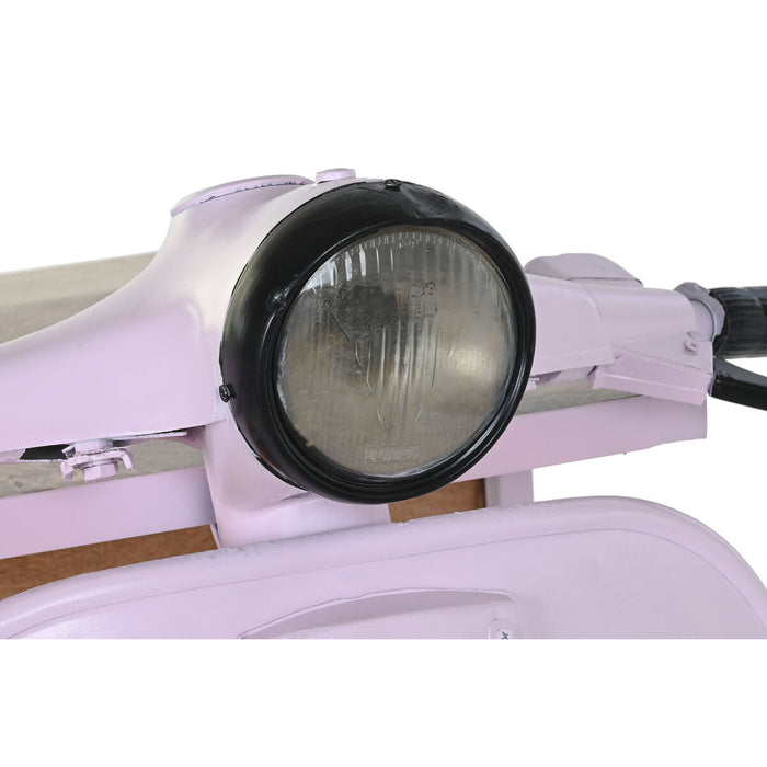 Dulap cu Sertare DKD Home Decor 100 x 68 x 105 cm Metal Motocicletă Roz deschis Lemn de mango