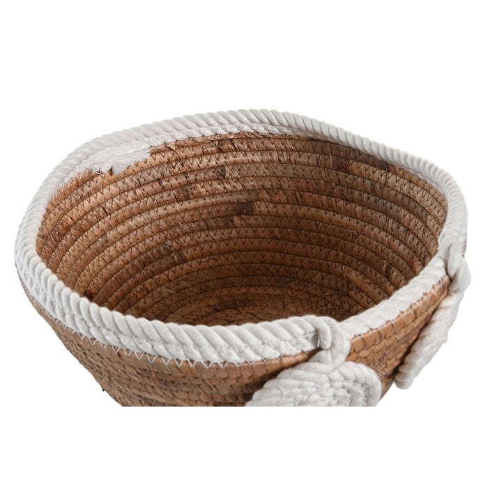 Decorațiune pentru Centrul Mesei DKD Home Decor 30 x 30 x 14 cm Natural Alb Boho