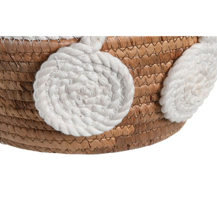 Decorațiune pentru Centrul Mesei DKD Home Decor 30 x 30 x 14 cm Natural Alb Boho