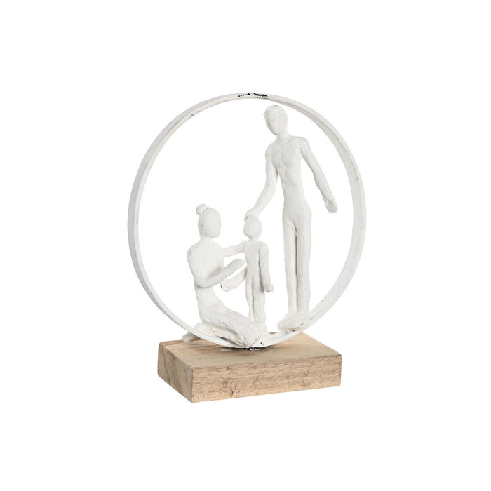 Figură Decorativă DKD Home Decor 23 x 10 x 27 cm Alb Rășină Lemn de mango Familie