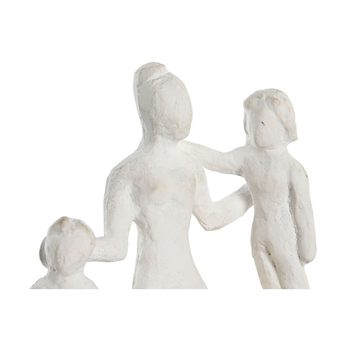 Figură Decorativă DKD Home Decor 28 x 9 x 22 cm Maro Aluminiu Alb Lemn de mango Familie