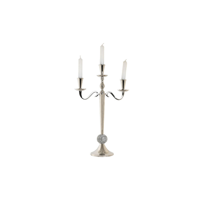 Candelabru DKD Home Decor 30 x 12 x 46 cm Argintiu Aluminiu Cromat