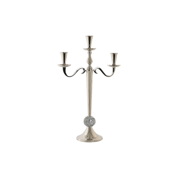 Candelabru DKD Home Decor 30 x 12 x 46 cm Argintiu Aluminiu Cromat