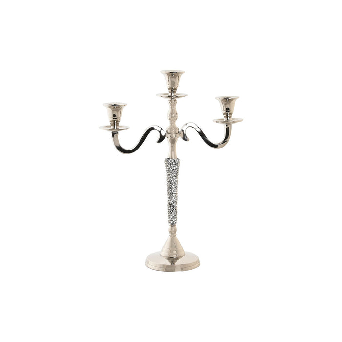 Candelabru DKD Home Decor 26 x 10 x 35 cm Argintiu Aluminiu
