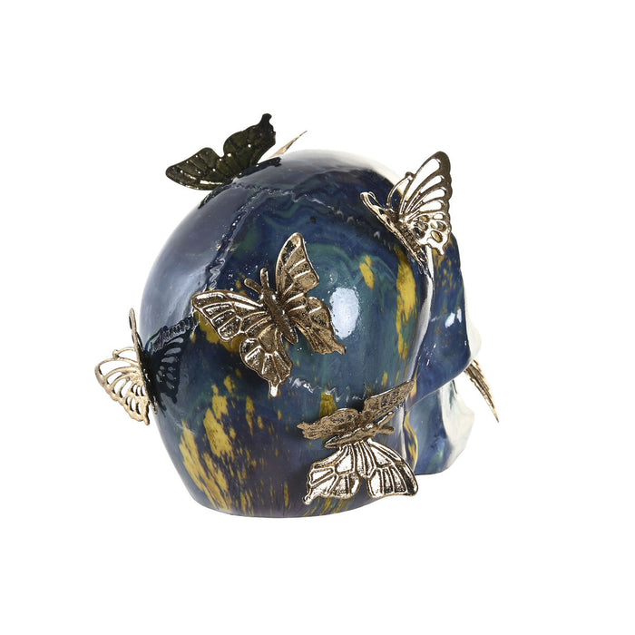 Figură Decorativă DKD Home Decor 15,5 x 10,5 x 11 cm Multicolor Craniu (3 Unități)