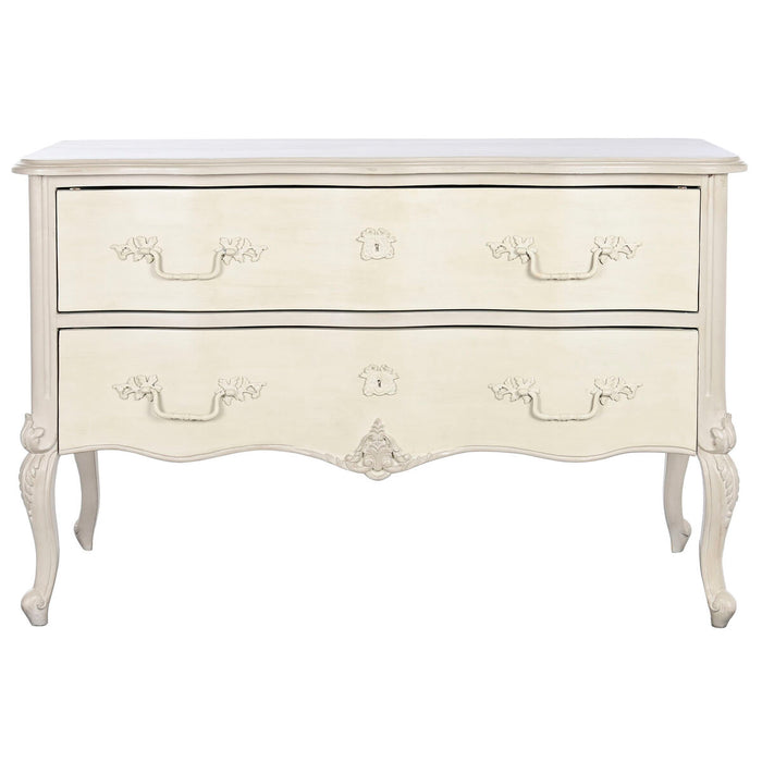 Dulap cu Sertare DKD Home Decor Crem Lemn de mango Lemn MDF Romantic 123 x 50 x 80 cm