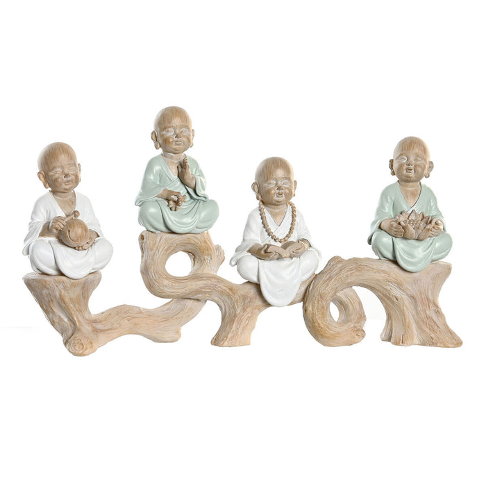 Figură Decorativă DKD Home Decor 34,5 x 9 x 18,5 cm Multicolor Călugăr Oriental