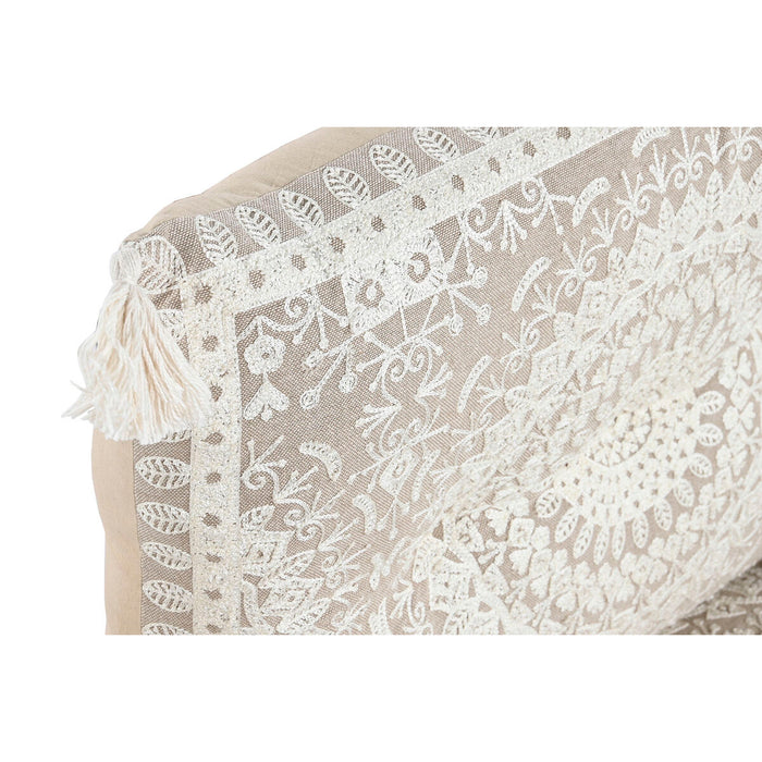Fotoliu DKD Home Decor Alb Bej 90 x 56 x 15 cm