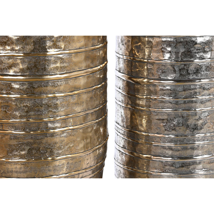 Vază DKD Home Decor Auriu* Argintiu Aluminiu Modern 31 x 31 x 106 cm
