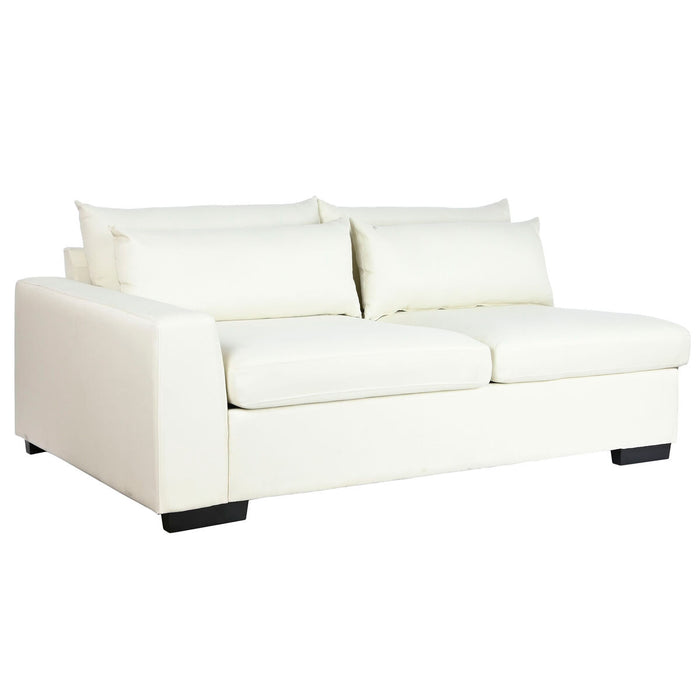 Canapea Șezlong DKD Home Decor Bej Crem Lemn Modern 386 x 218 x 88 cm