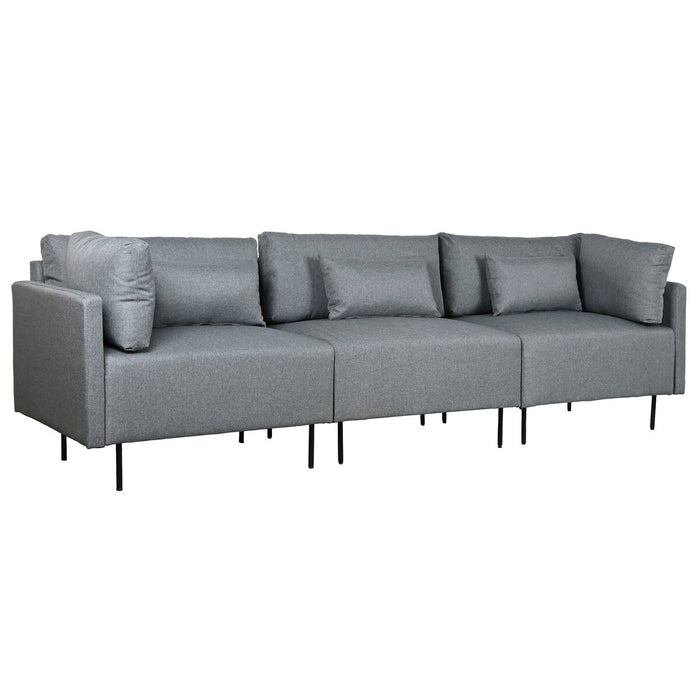 Canapea Șezlong DKD Home Decor Gri Metal Modern 276 x 152,5 x 84 cm