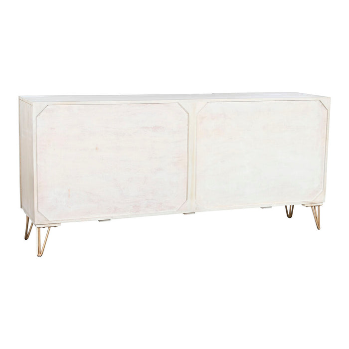 Servantă DKD Home Decor 160 x 38 x 75 cm Auriu* Lemn Alb Maro Deschis