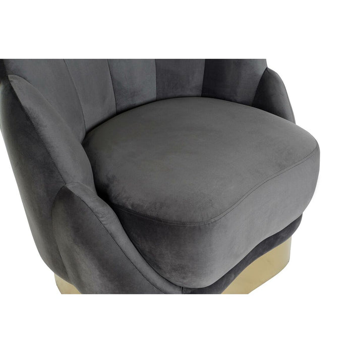 Fotoliu DKD Home Decor 86 x 80 x 85 cm Gri Metal Alb Gri închis