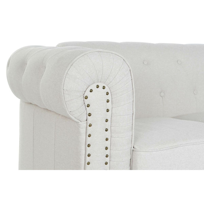 Canapea DKD Home Decor Alb Crem Lemn Vintage 162 x 84 x 77 cm