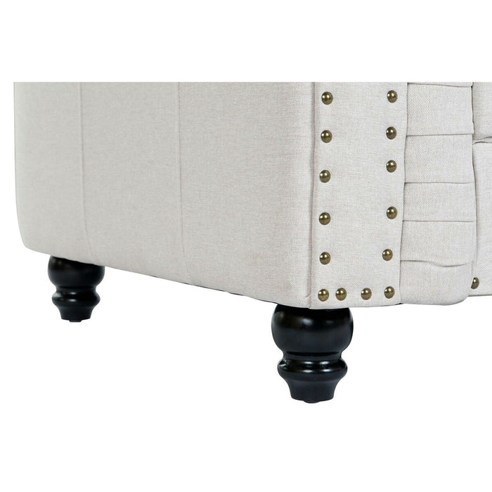 Canapea DKD Home Decor Alb Crem Lemn Vintage 162 x 84 x 77 cm