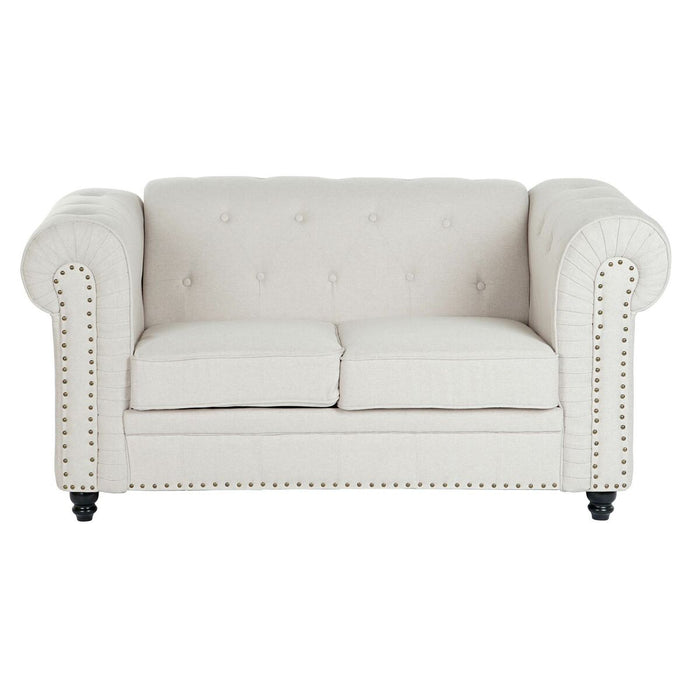 Canapea DKD Home Decor Alb Crem Lemn Vintage 162 x 84 x 77 cm
