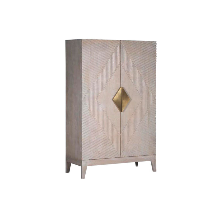 Dulap DKD Home Decor Bej Metal Lemn de mango 90 x 40 x 180 cm