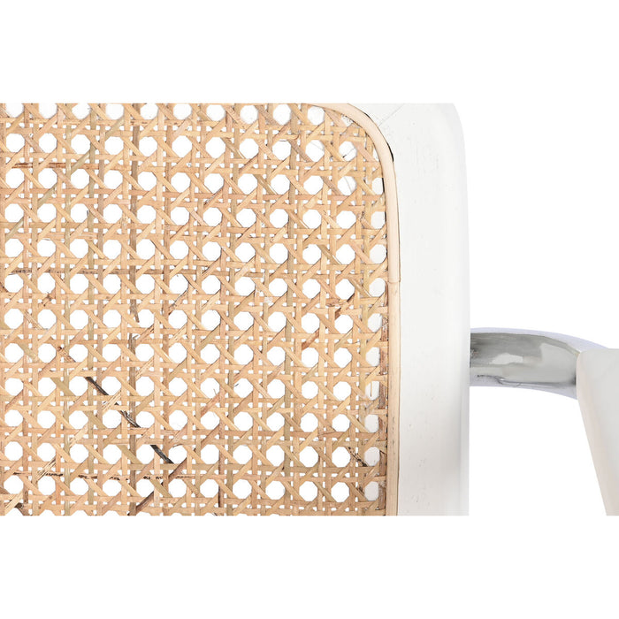 Scaun fără picioare DKD Home Decor Alb Argintiu Natural 65,5 x 62 x 79 cm
