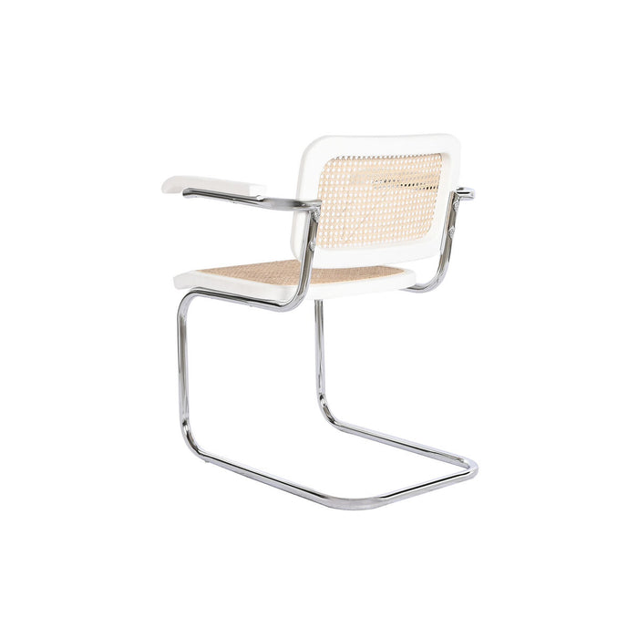 Scaun fără picioare DKD Home Decor Alb Argintiu Natural 65,5 x 62 x 79 cm