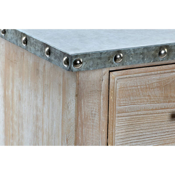 Mobilă Laterală DKD Home Decor Natural Lemn Aluminiu 120,5 x 34,5 x 86 cm