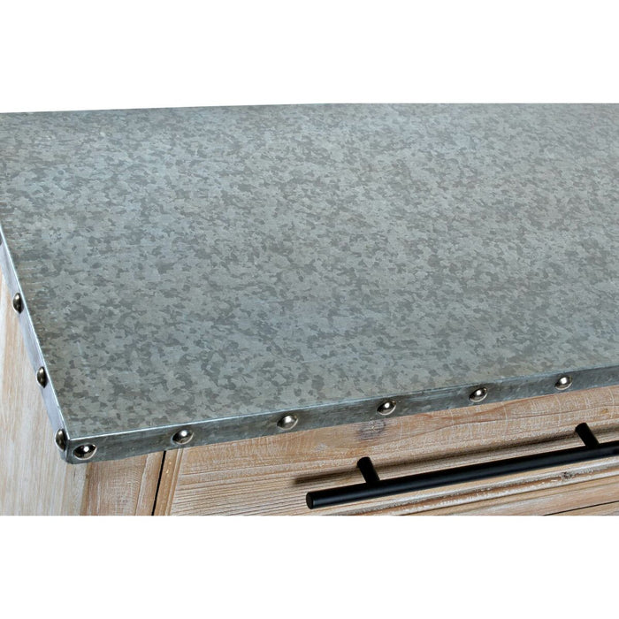 Mobilă Laterală DKD Home Decor Natural Lemn Aluminiu 120,5 x 34,5 x 86 cm