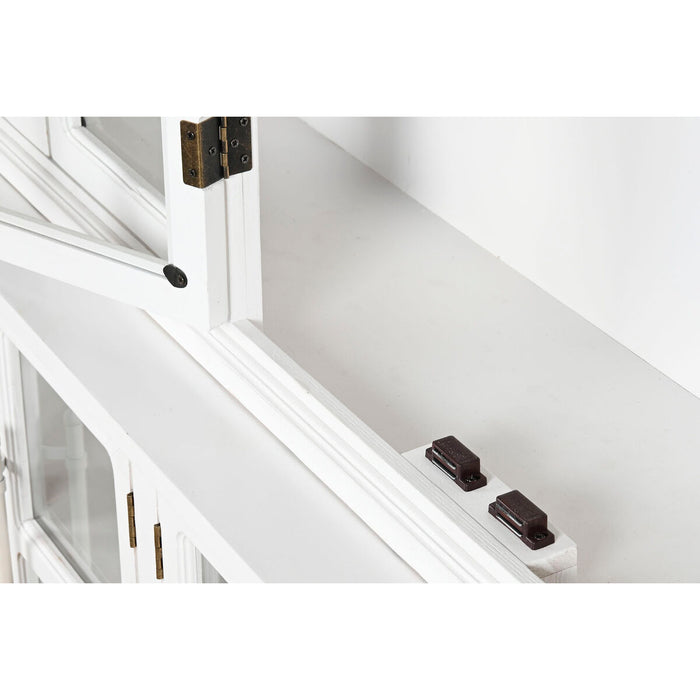 Stand Prezentare DKD Home Decor Lemn Metal Geam Brad 129 x 33 x 212 cm