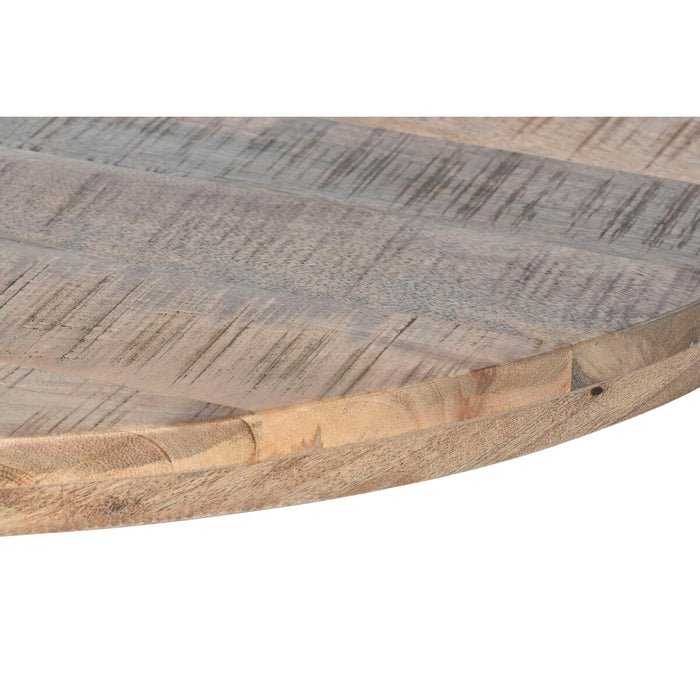 Masă de Sufragerie DKD Home Decor Natural Negru Metal Lemn de mango 200 x 100 x 76 cm