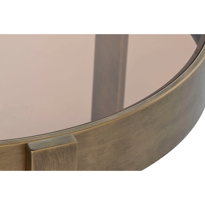 Masa de Cafea DKD Home Decor 77 x 77 x 42 cm Geam Metal Aluminiu