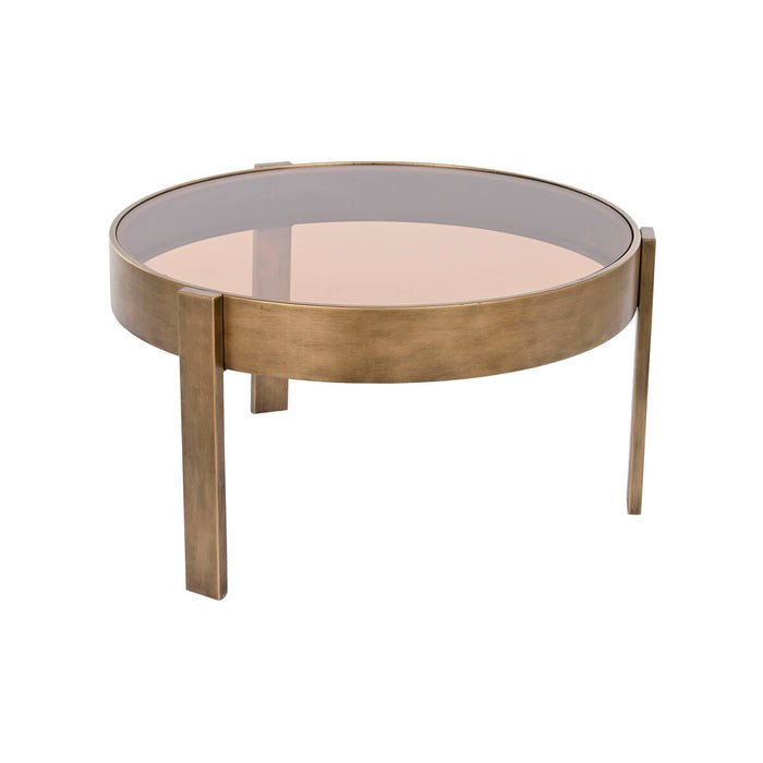 Masa de Cafea DKD Home Decor 77 x 77 x 42 cm Geam Metal Aluminiu