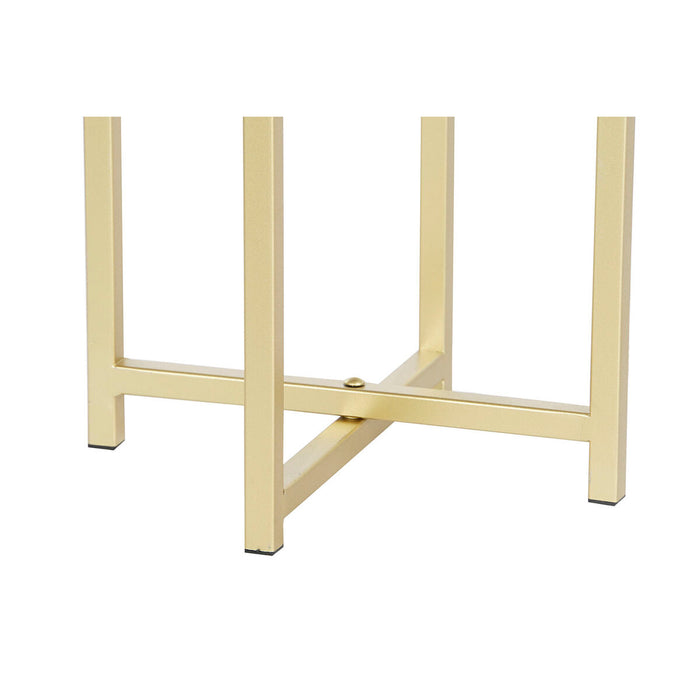 Set de jardiniere DKD Home Decor 28,5 x 28,5 x 65,5 cm 28 x 28 x 65 cm Negru Auriu* Metal