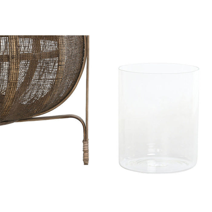 Suport de Lumânări DKD Home Decor Maro Natural Bambus 35 x 35 x 47 cm