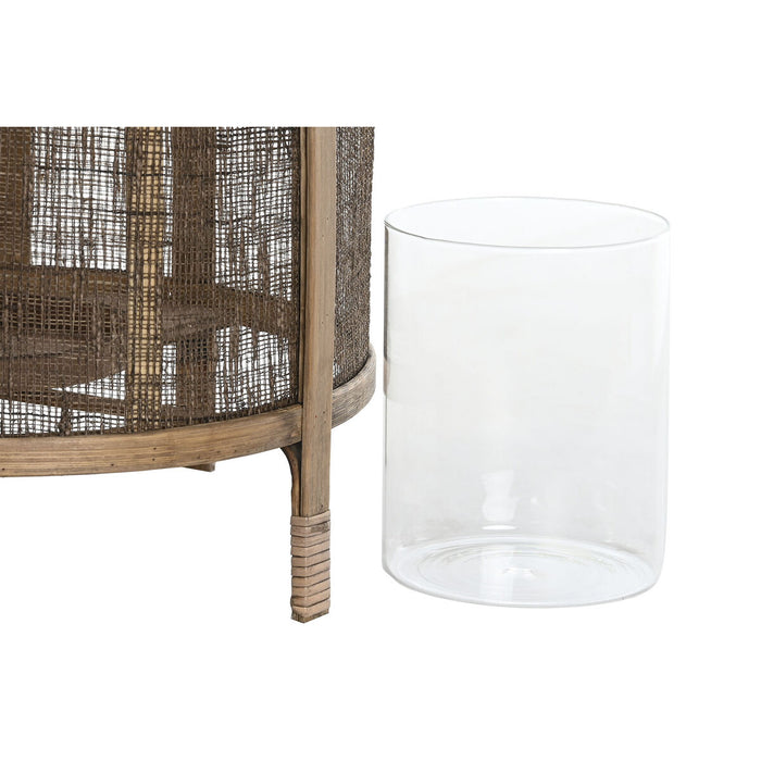 Suport de Lumânări DKD Home Decor Natural Maro Bambus 34 x 34 x 60 cm