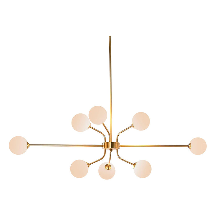 Lustră DKD Home Decor Alb Auriu* Metal Geam 9 W 110 x 38 x 38 cm