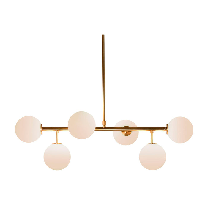 Lustră DKD Home Decor 83 x 36 x 36 cm Geam Auriu* Metal Alb