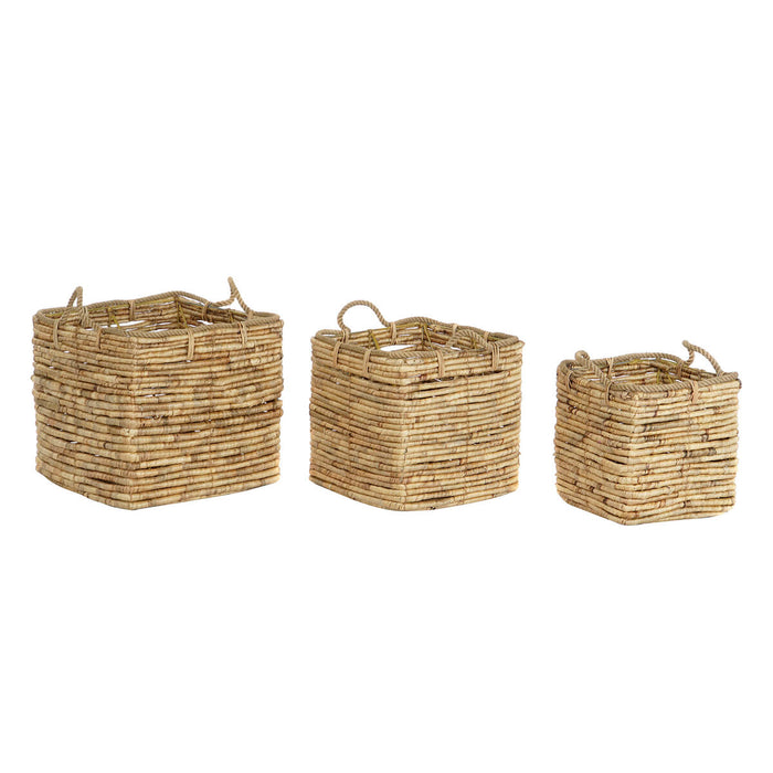 Set de Coșuri DKD Home Decor 45,5 x 45,5 x 51 cm Metal