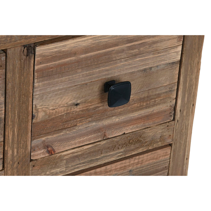 Consolă DKD Home Decor Negru Maro închis Metal Brad Lemn Reciclat 120 x 34,5 x 85 cm