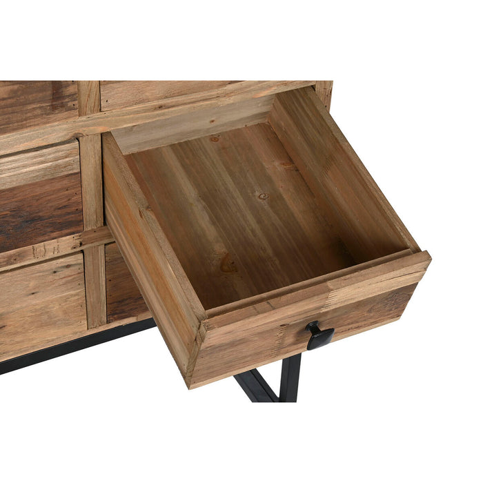 Dulap cu Sertare DKD Home Decor 63 x 34,5 x 85 cm Brad Negru Metal Maro închis